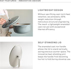 Vermicular Oven Pot 2.0 | Lightweight Enameled Cast Iron Pot | 26cm (5.9 Qt) | Non-Toxic | Induction-compatible | Dutch Oven | Made in Japan | Oyster Gray