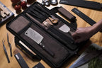 Asaya Chef Knife Roll Bag - 12 Pockets for Knives and Kitchen Utensils - Lightweight, Durable, and Stain Resistant Nylon - Perfect for the Traveling Chef - Knives not Included