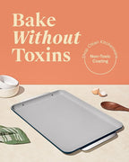 Caraway Non-Stick Ceramic Baking Sheet - Naturally Slick Ceramic Coating - Non-Toxic, PTFE & PFOA Free - Perfect for Baking, Roasting, and More - Large (18" x 13") - Navy