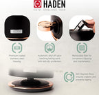 Haden Heritage 4 Slice Wide Slot Stainless Steel Toaster Bundled with 1.7 Liter Stainless Steel Electric Water Kettle, Black & Copper
