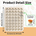 Beasea Mini Muffin Pan 48 Cups Nonstick, 1 Pack 48 Mini Small Tiny Cup Non Stick Muffin Baking Pan Tin Tray Carbon Steel Bakeware Individual Cupcake Baking Pan - Gold