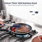 Heat Resistant Silicone Kitchen Tong: U-Taste 12 inch Large 480ºF Hot Proof Cooking Tong with Sturdy Non Stick Rubber Tips & Silicon Coated Steel Handle & Smooth Locking for Serving (Midnight Blue)