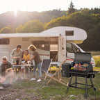KingChii Electric Wood Pellet Grill & Smoker with Side Shelf, 456 SQ.IN Grill Capacity, with PID Temperature Control (180-425°F) for Backyard Camping Bake and Roast, Black with Cover
