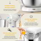 Electric Stand Mixer,10 Speeds Tilt-Head Food Mixer, 3-IN-1 Kitchen Mixer for Daily Cooks with Dishwasher-Safe 6QT Bowl,Dough Hook, Beater, Whisk (Almond Cream)