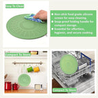 11" Multi-Functional Silicone Splatter Screen with Foldable Handle | 3-in-1 Activated Carbon Filter for Odor Absorption | Dishwasher Safe & Easy Cleaning | Fits 8-11" Pans