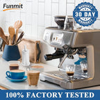 4 Pack Replacement Water Filter for Breville Espresso Machine Barista Touch Bes880, Barista Pro BES878, Oracle Touch BES990, Oracle BES980, Dual Boiler BES920 Bambino ClaroSwiss Sage by Funmit