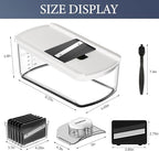 Ourokhome Vegetable Mandolin Slicer, Hand Safe Kitchen Food Shredder with 6 Mandoline Blades, Veggie Waffle Cutter for Potato, Carrot, Zucchini, Onion, Essential Kitchen Gadgets (6 in 1, White)