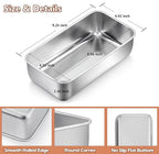 LIANYU 5 Pack 9x5In Loaf Pans for Bread Baking, Stainless Steel Baking Bread Pans, Small Loaf Tins for Homemade Brownies and Pound Cakes, Dishwasher Safe