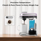 CHULUX Mini Coffee Maker for K Capsule, Single Serve Coffee Maker for One Cup Americano, Lightweight Pod Coffee Machine, Lavender