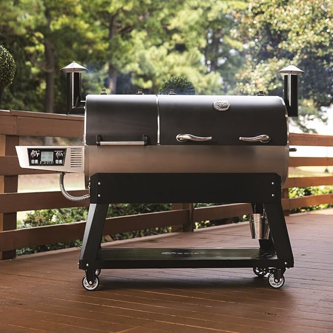 recteq DualFire 1200 Wood Pellet Smoker Grill, Wi-Fi Electric Pellet Grills, Dual Chambers for Hot and Fast + Low and Slow Cooking, DualFire 1200 + BBQ Master Bundle