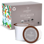 Lifeboost Organic Decaf Coffee K Cups - Low Acid Single Origin Non-GMO Mold Free Decaf Coffee Pods Compatible with Keurig & Keurig 2 - No Mycotoxins or Pesticides - 10 Count