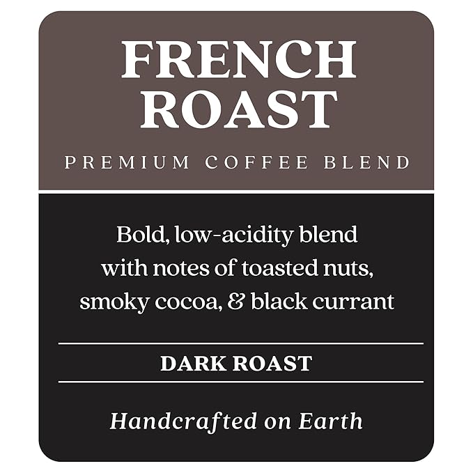 Copper Moon Single Serve Coffee Pods for Keurig K-Cup Brewers, Dark Roast, French Roast Blend, 80 Count