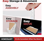 HOMEDANT White 5 Tier Laminated Boltless Heavy Duty Garage Storage Adjustable Wide Size Metal Shelving Unit Utility Rack Shelves Organization Shelf Shed Warehouse 47.7" W x 18.2" D x 71.3" H 2Pack
