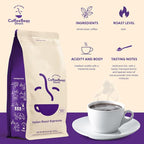 Coffee Bean Direct Italian Roast Espresso, Whole Bean Coffee, Dark Roast, 2.5 Pound Bag (Pack of 1)