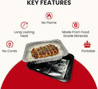 Flameless Food Warming Pads (12 Pack) - Food Warmers for Parties Buffet Disposable - Party Buffet Servers and Warmers for Half Size Pans - Heating Pads for Chafing Dish- Must-Have Catering Supplies
