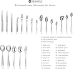KEAWELL Premium 7" Louise Soup Spoons, 18/10 Stainless Steel, Dishwasher Safe (8)