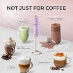 Zulay Kitchen Powerful Milk Frother Wand With 4 AA Duracell Batteries - Ultra Fast Handheld Drink Mixer - Electric Whisk Foam Maker for Coffee, Lattes, Cappuccino, Matcha & Creamer