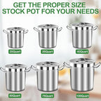 Commercial Grade Large Stock Pot - Soup Pot with Lid - Non-Nickel Stainless Steel - Healthy Cookware Polished Stockpots - Heavy Duty - 35 Quart (8.8Gallon)