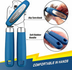 PrinChef Can Opener Manual, Can Tin Bottle Opener with Magnet - No-Trouble-Lid-Lift, Handheld Can Opener Smooth Edge with Sharp Blade, Heavy Duty and Easy to Use, for Seniors with Arthritis, Blue