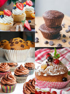 Jumbo Muffin Pan 2 Pack, Nonstick 6 Cup Muffin Tin, Extra Large Cupcake Pan for Baking, Giant Muffin & Cupcake Mold, Carbon Steel Muffin Tins, 3.3'' Cup Diameter