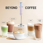 Zulay Kitchen Whisk Milk Frother with 4 Duracell Batteries - Powerful Handheld Foam Maker for Coffee, Lattes, Matcha, Hot Chocolate & Cappuccinos - Whip Creamy Froth in Seconds