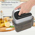 9-Speed Digital Hand Mixer Electric, 400W Powerful DC Motor Low Noise, Baking Mixer Handheld with Snap-On Storage Case, 5x Stainless Steel Accessories, Flat Beaters, Dough Hooks, Whisk