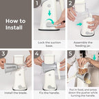 X Home 5-in-1 Rotary Cheese Grater for Kitchen, Upgraded Hand Crank Shredder with Stronger Suction Base & Multifunctional Drum Blades, for Cheese, Vegetables and Nuts, Easy to Use and Clean, White