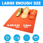 10 Pieces Flexible Cutting Boards, BPA Free Plastic Cutting Boards for Kitchen, Non Slip Cutting Mat for Meat and Vegetables, Thanksgiving