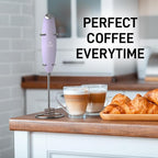 Zulay Kitchen Patented Tornado Triple Whisk Milk Frother with 4 Duracell Batteries – Handheld Foam Maker for Coffee, Lattes, Matcha & Hot Chocolate – Rich, Creamy Froth in Seconds
