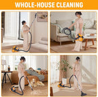 Hoteche 800W Canister Vacuum – 2.5L Powerful & Quiet Cleaner for Hard Floors, Carpets & Pet Hair