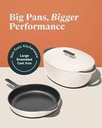Caraway Enameled Cast Iron Dutch Oven - 8qt Dutch Oven With Lid - 3 Layer Enamel Coating - No Seasoning Required - Compatible With All Stovetops - Oven Safe - No Forever Chemicals - Gray