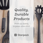 StarPack Premium Flexible Wide Silicone Turner Spatula - High Heat Resistant to 600°F, Hygienic One Piece Design, Non Stick Rubber Kitchen Utensil for Fish, Egg, Pancakes, Cookies & more (Stormy Grey)
