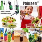 Pafusen 12 Pack Liquor Bottle Pourers, Liquor Pour Spout for Liquor Bottles, Stainless Steel Olive oil Dispenser Spout, Alcohol Pourer Dust Caps Covers Fixed, Rose Gold