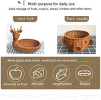hand-woven round rattan basket storage basket storage box ornaments decorative basket multifunctional picnic food bread basket fruit gift basket key basket. (elephant)