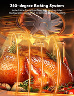 Nuwave Brio 15.5Qt Air Fryer Rotisserie Oven, X-Large Family Size, Powerful 1800W, 4 Rack Positions, 50°-425°F Temp Controls, 100 Presets & 50 Memory, Integrated Smart Thermometer, Linear T Technology