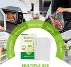 Bonsenkitchen Vacuum Sealer Bags, 50 Quart 8" x 12" Precut Food Sealer Bags, Commercial Grade, BPA Free, Heavy Duty, Customized Size Vacuum Bags for Vac Storage, Meal Prep or Sous Vide Cooking, VB12
