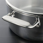 Tramontina Tri-Ply Clad Stainless Steel 6-Quart Saute Pan with Glass Lid, Induction-Ready Cooking Pan, Dishwasher-Safe, NSF-Certified