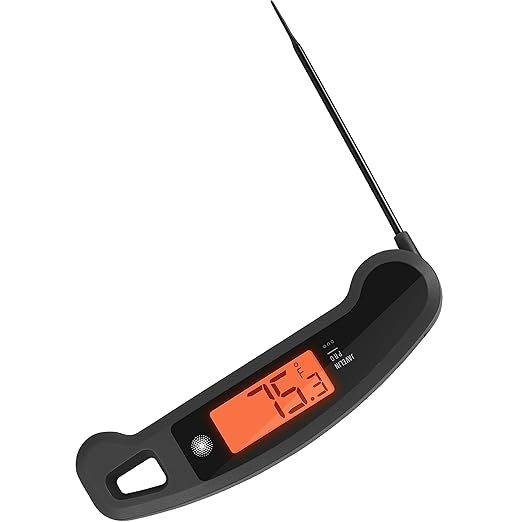 Lavatools Javelin® PRO Duo Ultra-Fast 2-Second Professional Digital Instant Read Meat Thermometer for Grill and Cooking, Auto-Rotating Backlit Display, IP65 Water Resistant – Ink