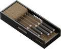 SpaceAid Knife Drawer Organizer Bamboo Insert Dock, Kitchen Steak Knives Holder Organizers Block for Drawer in Storage Organization (Small, Black)