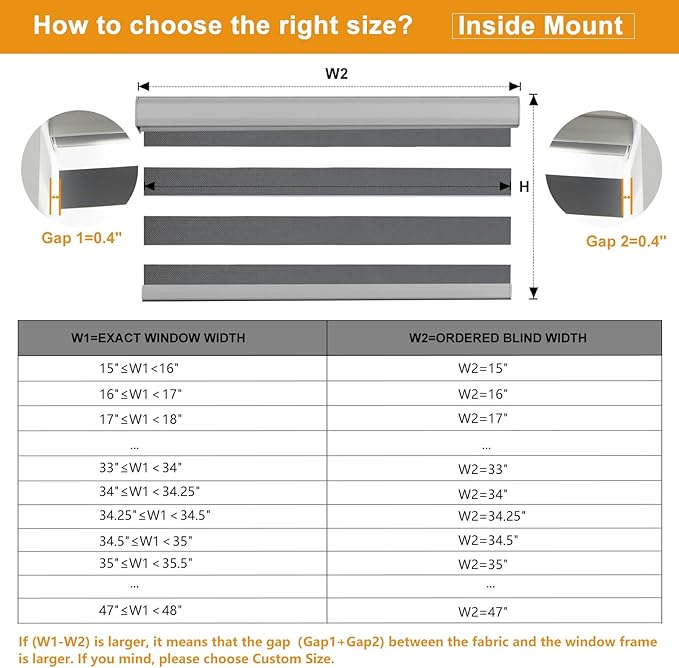 Persilux Cordless Zebra Blinds for Windows Free-Stop Roller Windows Shades (31" W X 72" H, Grey) Dual Layer Light Control for Day and Night, Light Filtering Sheer Shades for Home