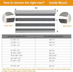 Persilux Cordless Zebra Shades (47" W X 72" H, Grey) Free-Stop Window Shades Dual Layer Light Control for Day and Night, Light Filtering Sheer Blinds for Windows, Easy to Install