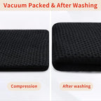 Homaxy 100% Cotton Waffle Weave Kitchen Dish Cloths, Ultra Soft Absorbent Quick Drying Dish Towels, 12 x 12 Inches, 24-Pack, Black