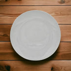 Festcool 2X14-inch Porcelain Circular Platters/Serving Plates, Platter, White, Stackable, Set of 2