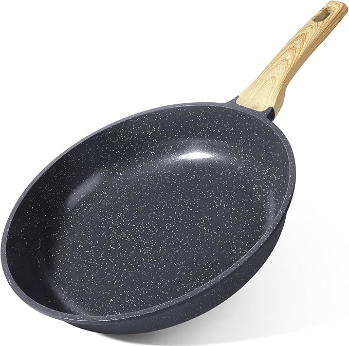 GiPP Non Stick Frying Pan - 8" Nonstick Pan Skillet with Ceramic Coating,Non Toxic Fry Pans for Cooking, Omelette Pan with Stay Cool Handle, Induction Compatible, PFAS/PTFE/PFOA Free (Gray)