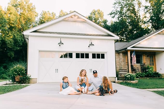 Steel Lighting Co. Gardena Barn Light | Outdoor Wall Mounted | 16" Dome | 11" Gooseneck | Farmhouse Light Made in America | Galvanized Exterior/Galvanized Interior