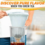 5.3" Large Thai Tea Strainer - Ultra Fine Mesh Сloth Strainer, with Stainless Steel Handle, Reusable, Easy to Clean - Coffee & Tea Filter Suitable for Milk, Juice, Vine & Сottage Сheese Filtering