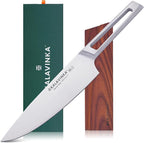 Professional Chef Knife 8", High Carbon Stainless Steel Blade, All-Purpose Kitchen Knife with Gifted Sheath, Summer Cooking (VENDANA)