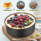 LIANYU 6 Inch Cake Pan Set of 3, Stainless Steel Round Smash Cake Baking Pans Tins, Bakeware for Birthday Wedding Party, Leak-proof & Nonstick, Dishwasher Safe, Black