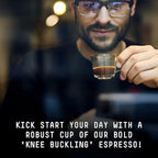 Stone Street Knee Buckling Espresso Coffee, Ground, High Caffeine Blend, Dark Roast, 1 LB