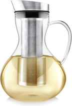 Teabloom Multi-Brew Glass Teapot + Kettle + Pitcher (51 OZ / 1.5 L / 6 CUPS) – Brew and Serve Hot Tea, Iced Tea, Cold Brew Tea and Fruit Infused Water – Formosa Tea Maker